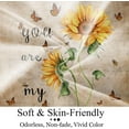 thumbnail image 5 of Sunflower Shower Curtain, You are My Sunshine Sunflower with Bees Butterflies Rustic Retro Bathroom Curtain Decor Waterproof Fabric Machine Washable with 6PCS Hooks,36" Wx72 L, 5 of 6