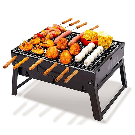 Parrilla De Carbón Portátil Plegable Asador De Acero VIMI