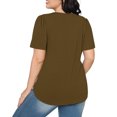 thumbnail image 5 of Womens T-Shirts Sevevn Fashionable Women's Casual Short Sleeved Loose Round Neck Solid Color Top, 5 of 8