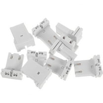 ONAPARTER 10 Pack Non- shunted Turn- Type T12 Lamp Holder U- Shaped Fluorescent Lamp Socket Holder for Fluorescent Tube Light （White）