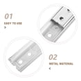 thumbnail image 4 of Shisuyan Flat Shape Hidden Headboard Wall Mount Brackets Silver 2Pcs 4.7x1.6x0.5In, 4 of 8