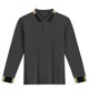 thumbnail image 2 of pstuiky camisas de manga larga para hombre, Blusa informal holgada de color liso con botones y manga larga para hombre, con cuello vuelto y solapa Tops de hombre xl, 2 of 4