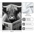 thumbnail image 3 of 2 Pcs Funny Kitchen Towels,Highland Cow Reading Newspaper Microfiber Dish Towels,Kitchen Tea Towels,Kitchen Towel Set (18" X 26"), 3 of 3