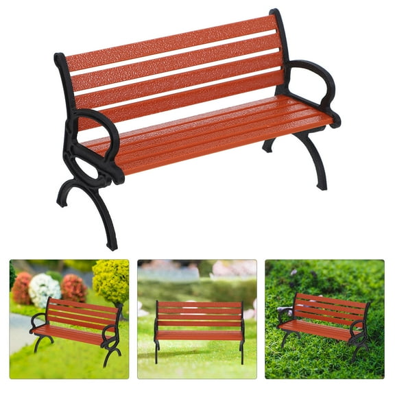ULTNICE 1Set Miniature Park Bench Model DIY Miniature Decor Collectors Sand Table Landscaping