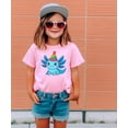 thumbnail image 5 of Cute Axolotl Birthday Shirt for Boys and Girls Kawaii Party Hat Graphic Tee for Kids and Toddlers Pink Shirt 2T, 5 of 8