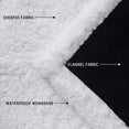 thumbnail image 3 of softan Waterproof Dog Blanket, Washable Pet Blanket for Sofa Couch Bed, Liquid Pee Proof Dog Bed Cover, Soft Durable and Reversible Sherpa Fleece Blanket for Medium Large Dogs (Black 50”x 60”), 3 of 6