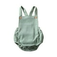 thumbnail image 1 of Newborn Baby Corduroy Sleeveless Romper Solid Color Backless Jumpsuit, 1 of 8