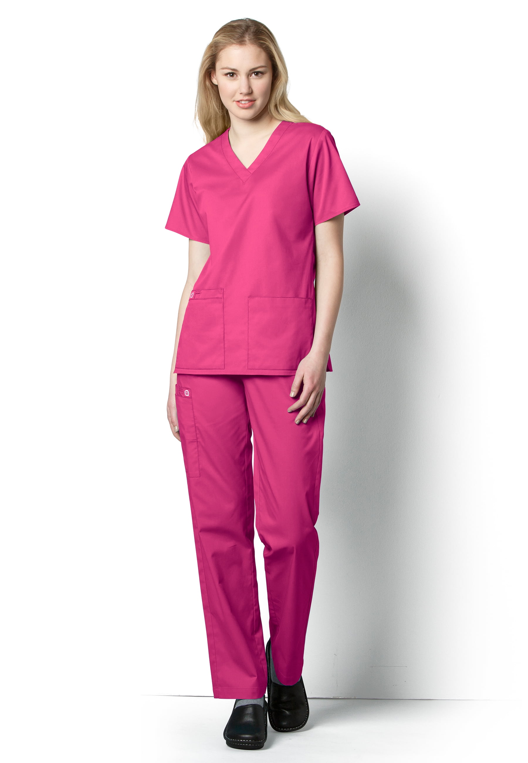 WonderWink WonderWORK V-Neck Top Scrub Top - Walmart.com