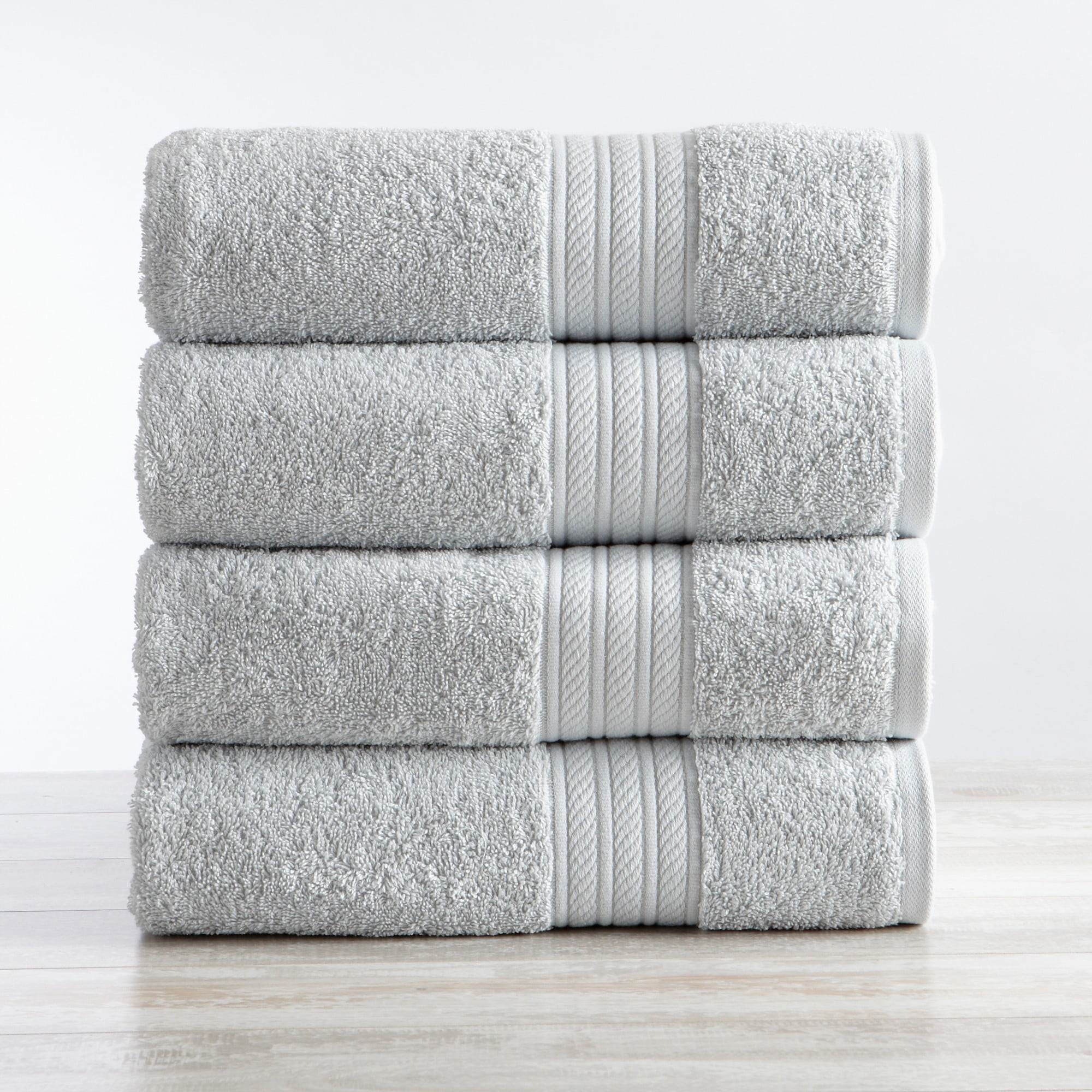 Great Bay Home 100% Cotton Ribbed Terry Bathroom Towels. Absorbent  Quick-Dry Plush Bath Towels. Rori Collection (6 Piece Set, Blue) 6 Piece  Set Ribbed - Blue