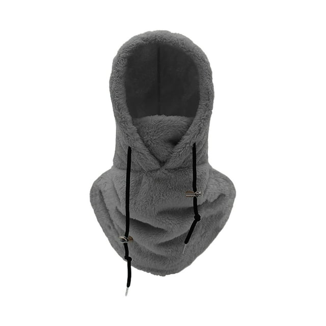 QualitChoice Stay Warm And Adjustable Scarf Hat For Winter Cycling Breathability And Comfort. Very dark grey