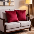thumbnail image 2 of Home Soft Things Pleated Velvet 2 Piece Throw Pillow Cover Set - Garnet - 26" x 26", 2 of 7