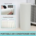 thumbnail image 2 of Dezsed Portable Air Conditioner Universal Exhaust Hose Universal Portable Air Conditioner Hose 5.9 Inch Diameter with Clockwise Thread White A, 2 of 9