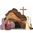 thumbnail image 2 of Handmade Wooden Empty Tomb Easter Scene Decor - Religious Resurrection Cross Display for Home & Office - Christian Tabletop Decoration for Easter 2025 - Unique Jesus Nativity Scene Gift, 2 of 9
