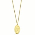 thumbnail image 1 of 24in Gold-plated Kelly Waters Large Oval St. Christopher Medal Necklace 24 Inch, 1 of 2