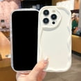 thumbnail image 4 of ML Transparent Phone Case For iPhone 15 14 13 12 11 Pro Max X XR XS 8 7 6 6S Plus SE  Solid Color 3D Curly Wavy Silicone Cover, 4 of 5