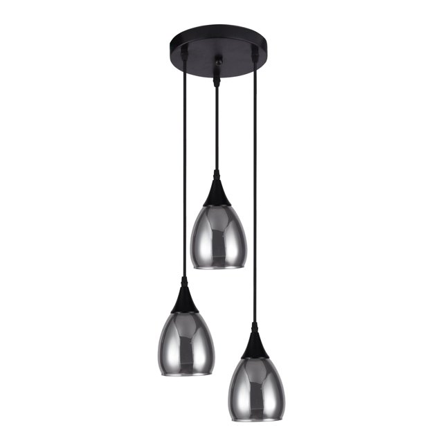 Xtricity - 3-Light Pendant, 9.8'' Width, From the Repley Collection, Black