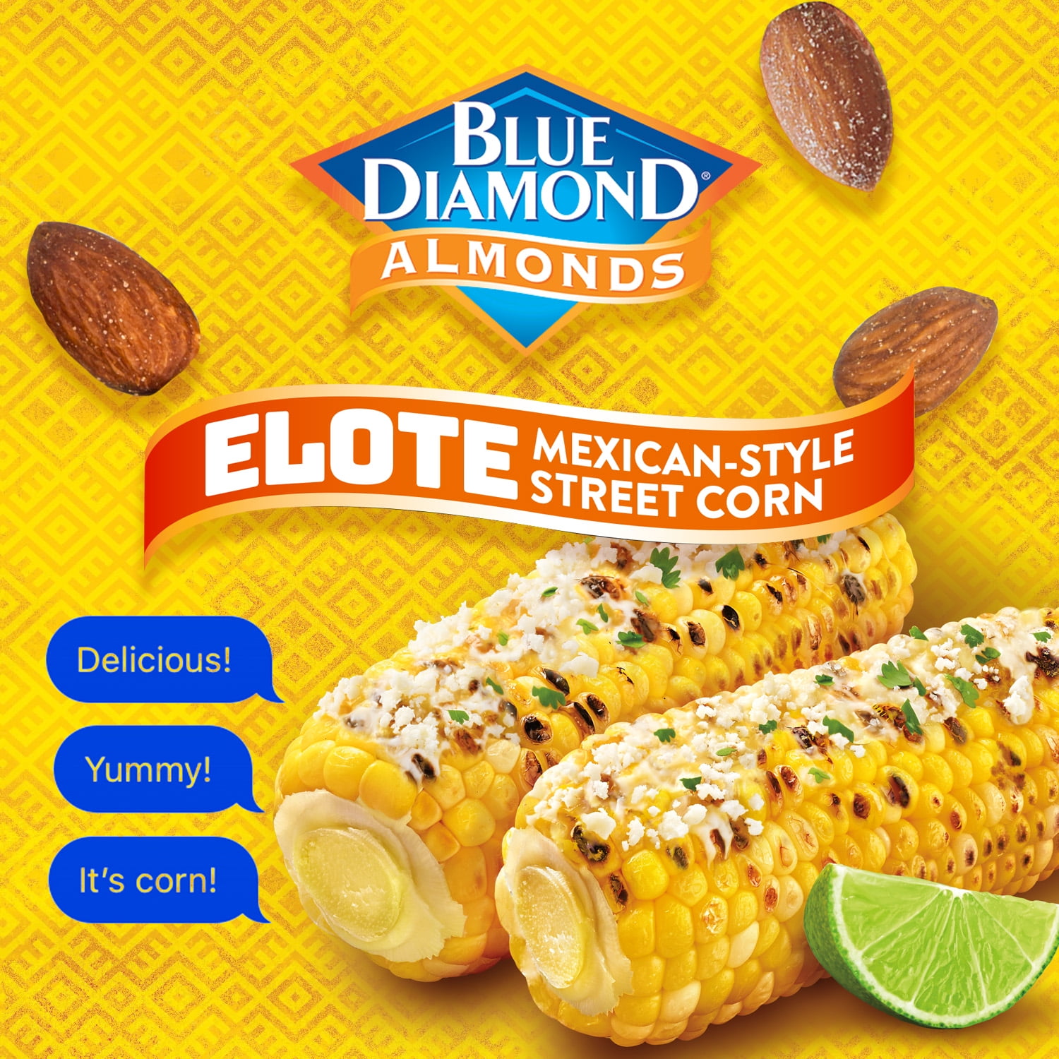 (4 pack) Blue Diamond Almonds Elote Flavored Snack Nut, 6 oz.