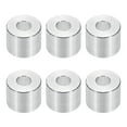 thumbnail image 1 of Espaciadores de aluminio M6, 6 piezas de espaciadores de metal de aluminio 6.2mm ID x 15mm OD x 15mm L, espaciador de tornillo de soporte redondo para tornillos o pernos M6 de 1/4, 1 of 5