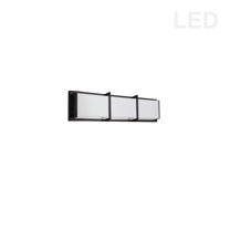 15W Matte Black Vanity Light with White Acrylic Diffuser