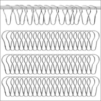 100 Pack Shower Curtain Hooks, Rings, 2.5" L, Rust Proof, Versatile