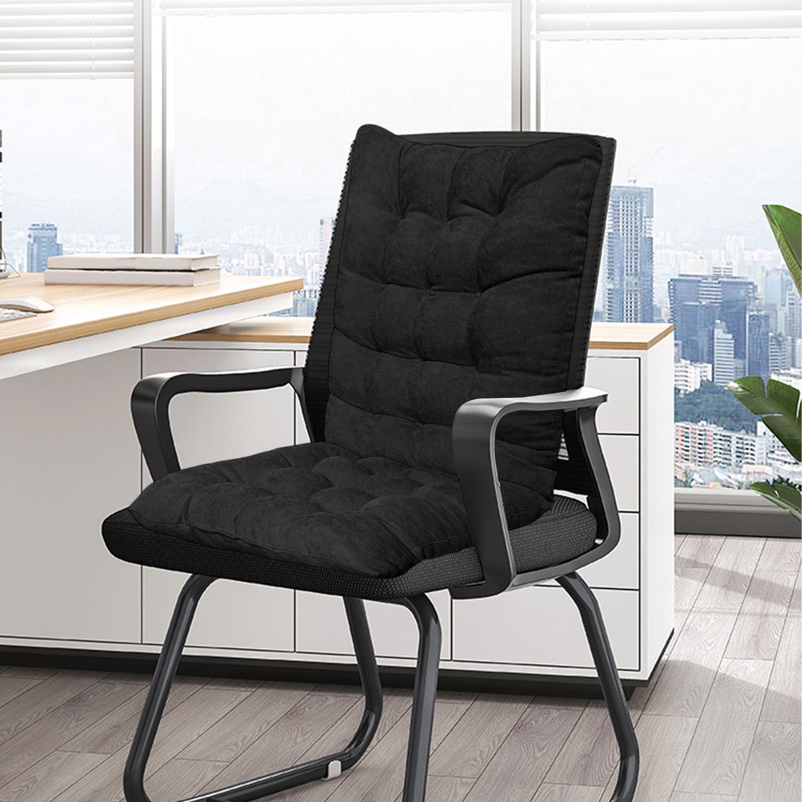 HongMinWen High Back Chair Seat Cushion, Dining, Office Chair Pads with Ties Thickened One-Piece Rocking Chair Cushion, Indoor/Outdoor Furniture Patio Chair Cushion