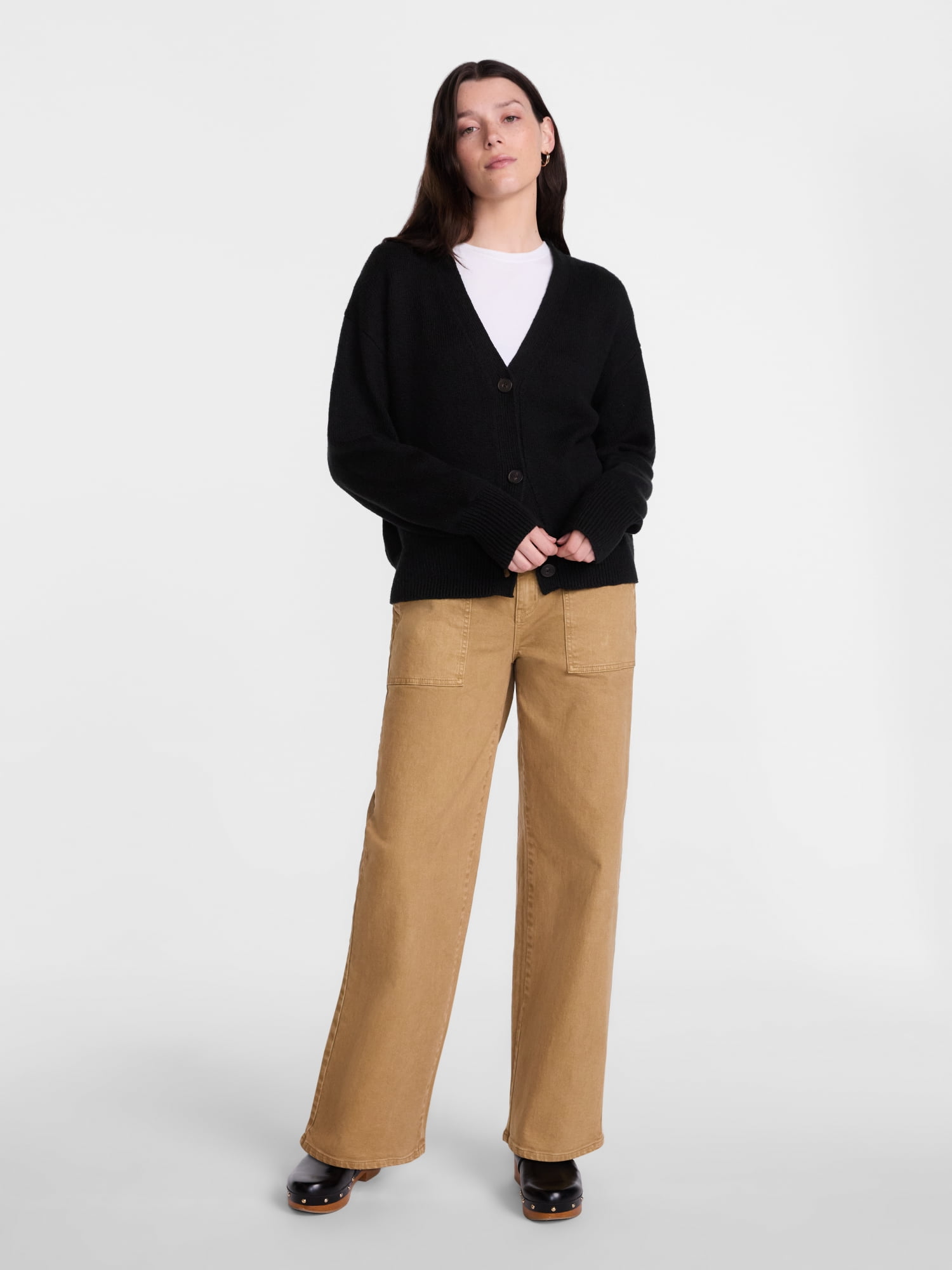 Scenario Women's Button Front Lightweight Cardigan, Sizes XS-XXXL