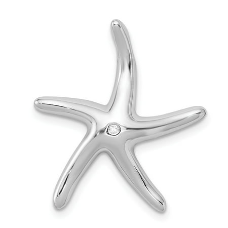 Roy Rose Jewelry Sterling Silver Diamond accent Starfish Pendant