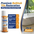 thumbnail image 3 of Fix & Fusion Bathtub & Tile Spray Paint, Multi-Surface Coating for Bathroom & Kitchen, High Adhesion, Water-Resistant, for Porcelain, Ceramic, Fiberglass, Countertops & More, White 13.5 oz (2 Pack), 3 of 4