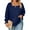#1 NAVYBLUE, variant on LANREMON Women Casual Zip Up Hoodies Crew Neck Long Sleeve Tops Fall Shirts Crewneck Color Block Button Pullover Tshirts Tunics Plus Size