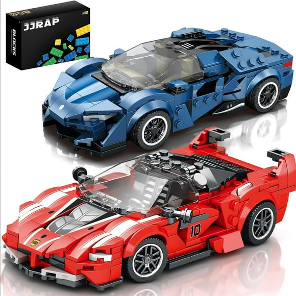 ERDS-Model Car Building Sets 2 Pack Sports Car MOC Construction Toy, Adult Collectible Model Cars Set to Build, 1:24 Scale Sports Car Model for Kids Boys Girls, Birthday Children's Day Gift