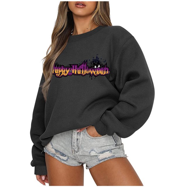 Ichuanyi liquidación de halloween para mujeres e invierno nueva manga larga suelta de gran tamaño sudadera casual para mujeres ICHUANYI WER202308241304