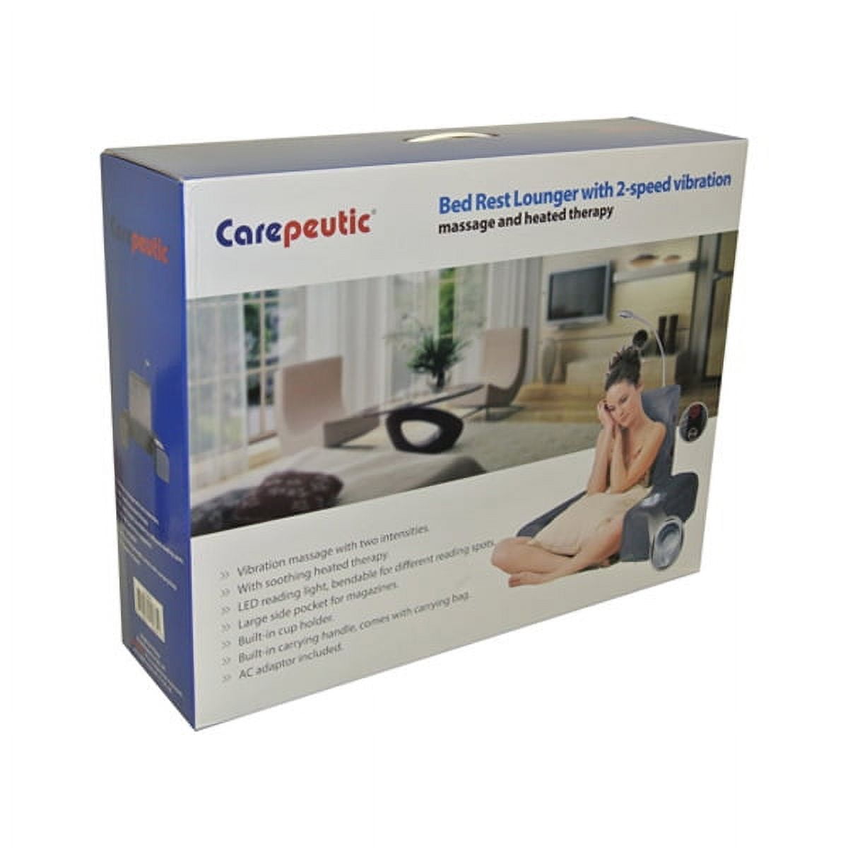Carepeutic backrest bed lounger with heated comfort massage hotsell