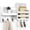 WHITE, variant on Rustic Wall Mounted Mail Organizer for Wall Entryway Decor Wooden Key Holder with Floating Shelf for Hanging Coats Dog Leashes