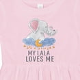 thumbnail image 4 of Inktastic I Love My Lala Elephant Family Girls Baby Dress, 4 of 5