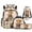Brown Cow, variant on KUIFORTI Cute Penguin 4Pcs Kids Backpack Set, Lightweight Bookbag with Lunch Box Pencil Pouch Water Bottle Sleeve for Elementary Primary Middle School