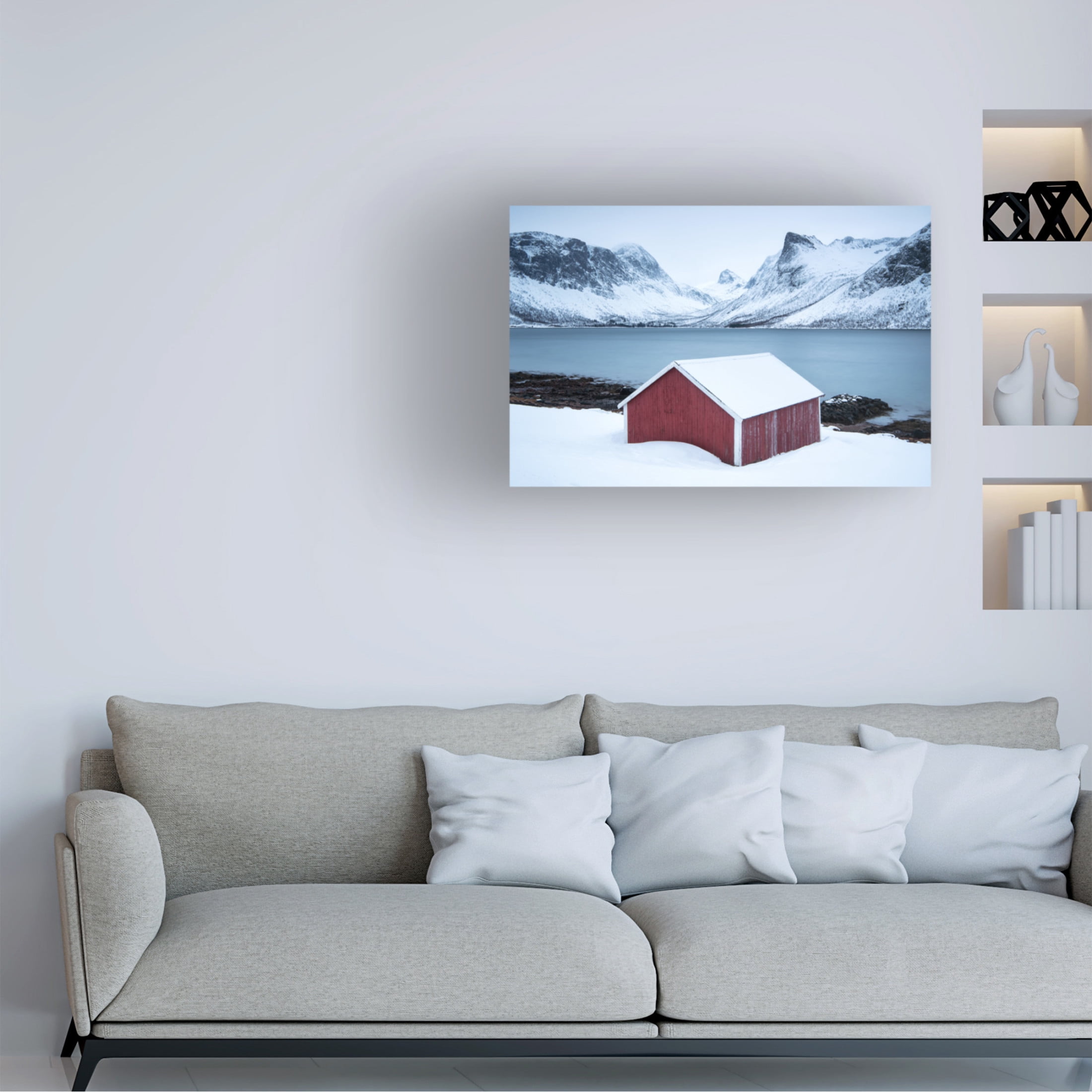 Trademark Fine Art Susanne Landolt Red Hut Canvas Wall Art