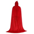 thumbnail image 2 of BELOVING Cape en Velours ed Longue Robe Costume de Sorcière 170cm Rouge, 2 of 8