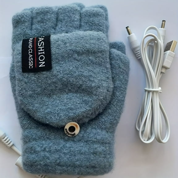 Baole USB Heated Gloves for Men and Women - Battery-Free Winter Gloves for Cycling, Skiing - Adjustable 3-Level Heating Temperature, Windproof and Waterproof - Perfect Cold Weather Gear and Gift