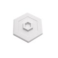 thumbnail image 2 of Prime-Line U9275 Bouclier Mural à Bouton de Porte Hexagonal de 5 Po, 2 of 4