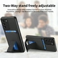 thumbnail image 5 of Case for Samsung Galaxy S21 with Hidden Kickstand, Carbon Fiber Texture Wallet Case with Card Holder for Samsung Galaxy S21 Magnetic Car Mount Shockproof Military Grade Protection Cover, Black, 5 of 10