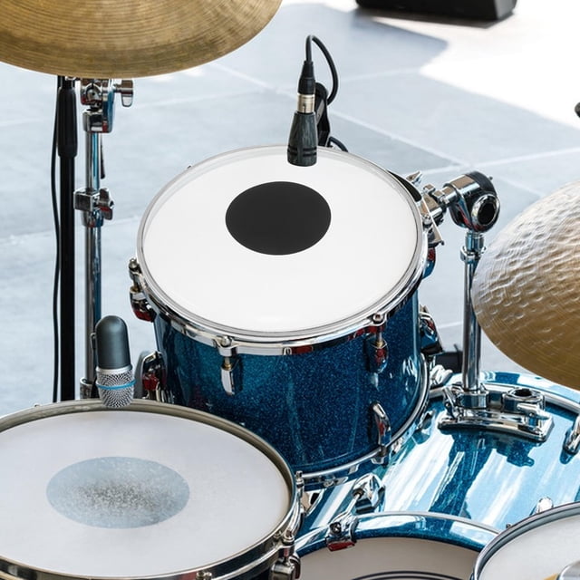 Houderco Piel De Batería Transparente Con Refuerzo Y Anillo De Sobretono Para Todo Género Musical