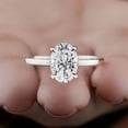 thumbnail image 4 of Cora Jewellery 2.65CT Oval Moissanite Solitaire Engagement Ring For Women, 10K White Gold, 4 of 9