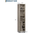 thumbnail image 4 of Eastvita 70-Inch Tall Narrow Bathroom Cabinet Freestanding Storage Cabinet with Metal Frame Base Adjustable Shelf Open Storage Grey for Laundry or Small Spaces, 4 of 7