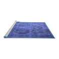 thumbnail image 2 of Ahgly Company Machine Washable Indoor Rectangle Persian Blue Traditional Area Rugs, 7' x 10', 2 of 4
