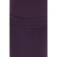 thumbnail image 4 of Lady's Seamless Fleece Leggings Workout Running Full Length Pants, Purple, Plus, 4 of 6