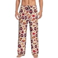 thumbnail image 1 of Fotbe rock music Skull record Pantalones de Pijama para Hombre, Pantalones de Dormir, Pantalones de Casa con Cintura Ajustable y Bolsillos-3X-Large, 1 of 6