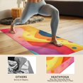 thumbnail image 4 of Colorful Tie Dye Mountain Pattern Hot Yoga Mat Towel Non Slip for Hot Yoga - Quick-Drying Yoga Mat Cover with 4 Corner Pockets with Travel Bag - Hot Yoga Towel Non Slip 74"x26", 4 of 6
