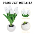 thumbnail image 2 of Luz De Noche De Tulipán Tulip Night Light Lighting Ornaments 300mAh Recargable LED Flower Lamp (Blanco), 2 of 9