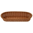 thumbnail image 4 of HOMEMAXS Woven Bread Basket for Storage Made of Plastic in Coffee Color Suitable for Home and Restaurant Use 7.5 Inches, 4 of 8