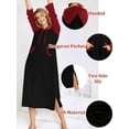 thumbnail image 5 of Avidlove Cotton Nightgown for Women Long Sleeve Hooded Gowns Sleepwear Full Length Nightwear with Pockets, 5 of 7